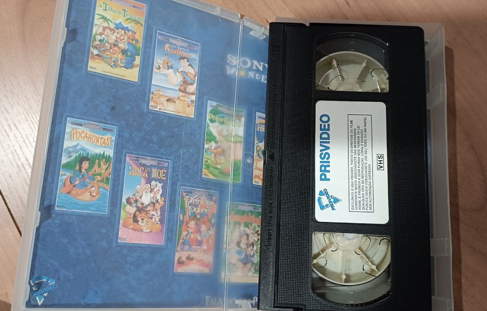 VHS de animação para crianças