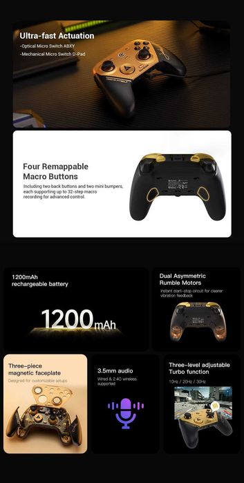 Новий кіберспортивний колекційний бездротовий геймпад GameSir G7 Pro 8K PC Champion Edition + док станція