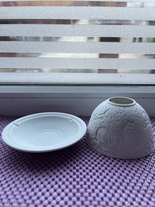 Фарфоровый подсвечник Литофания Light-Glow «Кошки» (Новый)