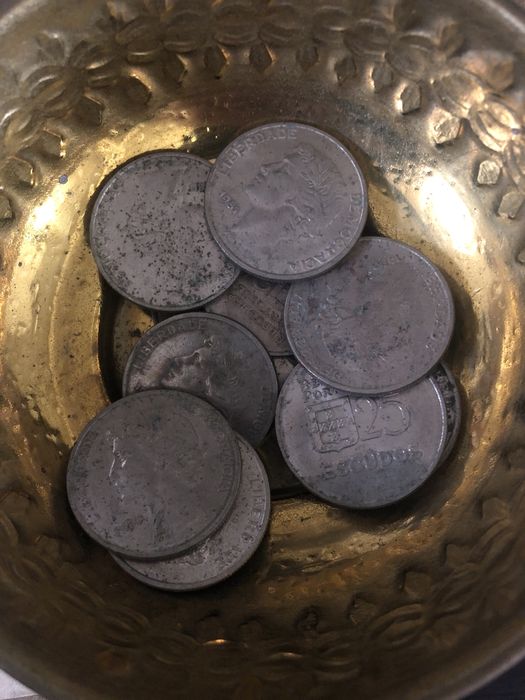 Moedas antigas de 25 escudos