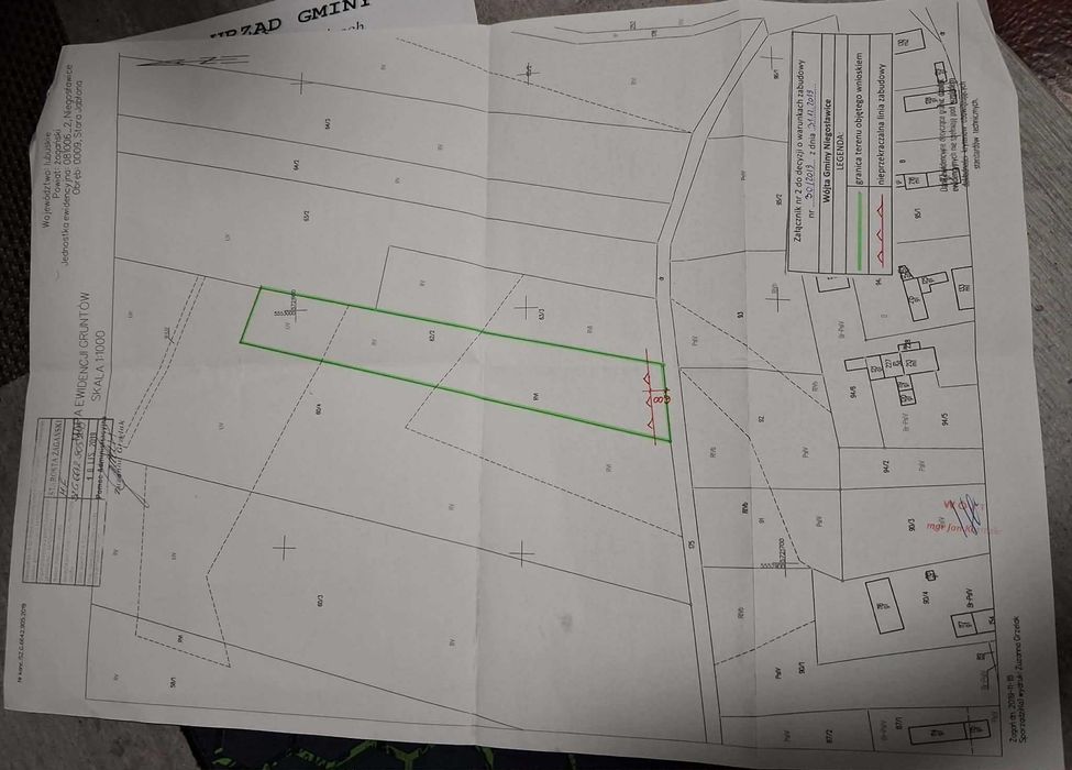 Działka budowlana 4000 m² Stara Jabłona gmina Niegosławice - Widok 5