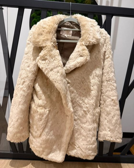 Płaszcz S baranek futerko