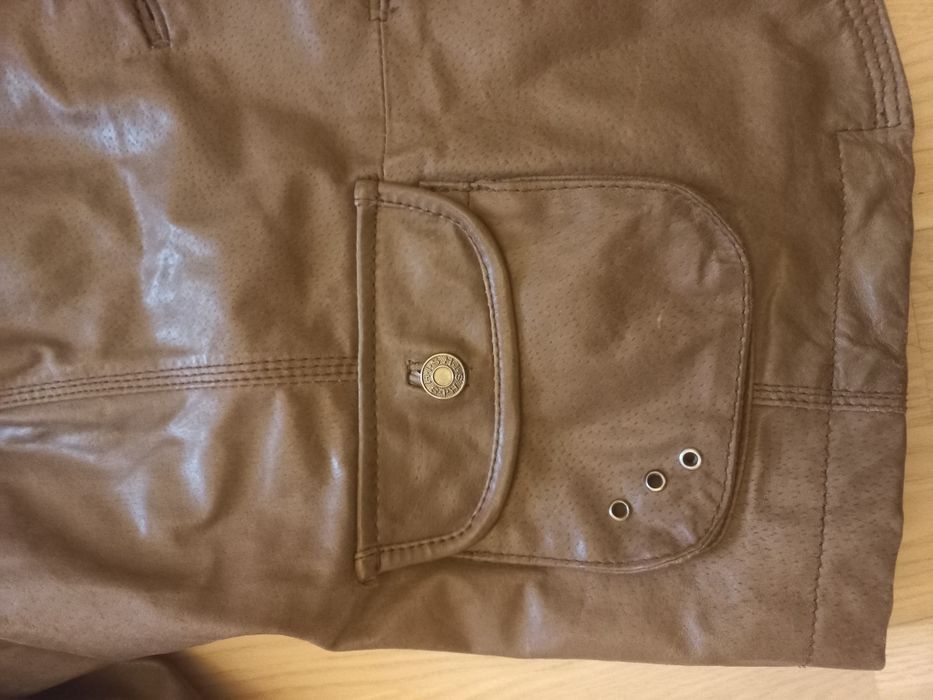 Brązowa kurtka skórzana vintage