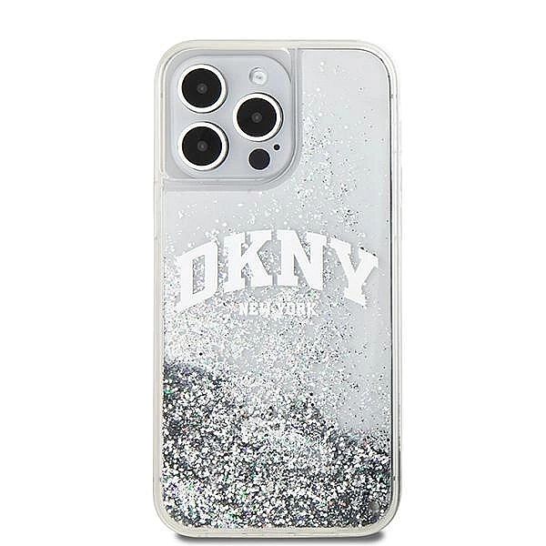 Etui DKNY Liquid Glitter Big Logo na iPhone 15 Pro - białe