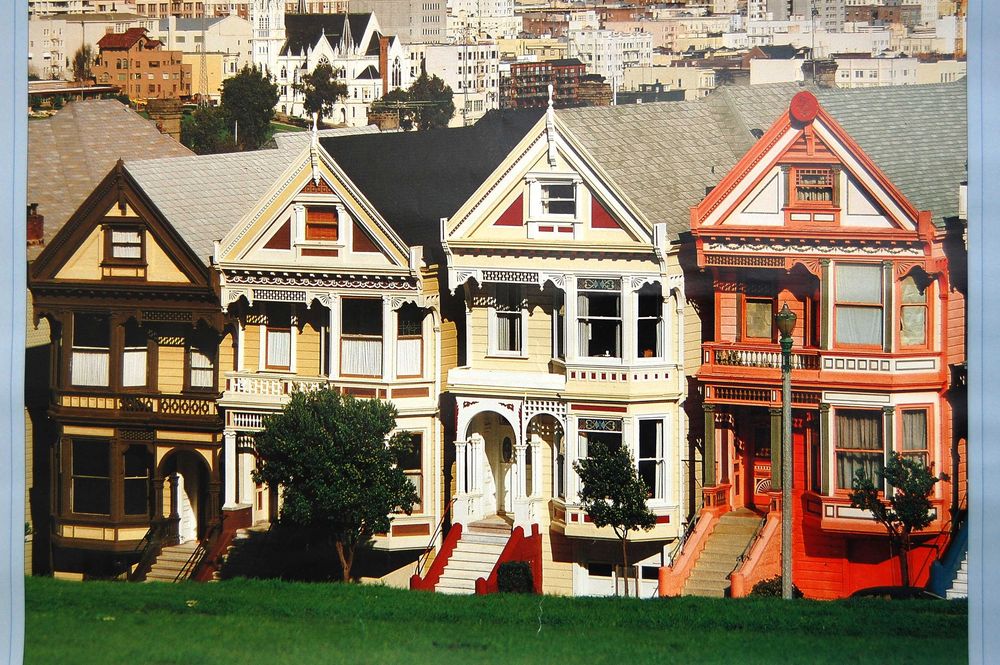 San Francisco Yesterday and Today, plakat z USA, fotografia 60,7x45,5