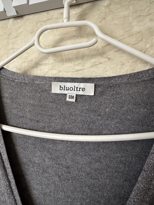 Cienki długi sweter na guziki bluoltre S/M