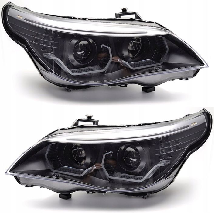 Reflektor Lampa kpl Ringi Angel Eyes Led 3D Neon Tuning Bmw 5 e60 e61 03-07