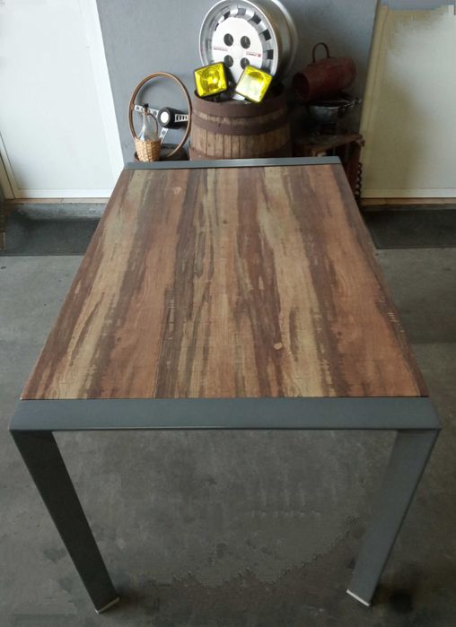 Mesa de Jantar Jardim Metal/Madeira