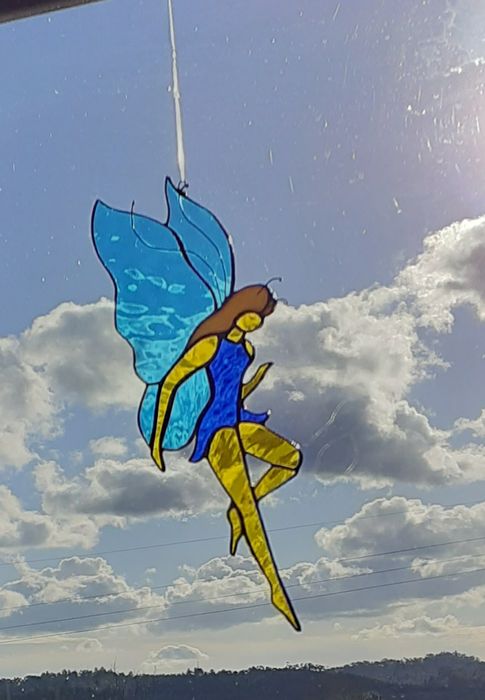 Fada "Skye" em vitral. 29 cm