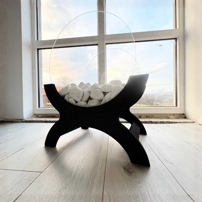 Біокамін для вітальні, біокамін версаль, чорний біокамін