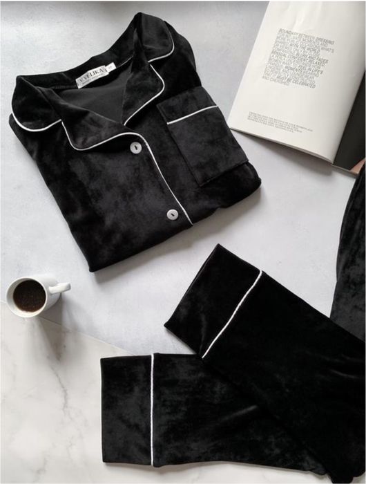 Піжама бархатна чорна м