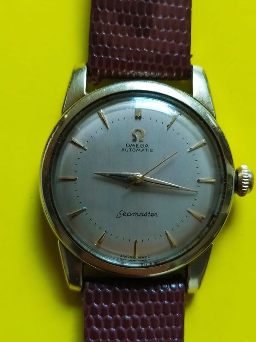 Omega cal.501 stalowo- złota z 1956 roku na dobrym chodzie