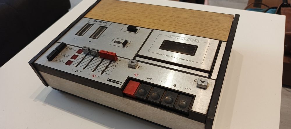 Magnetofon kasetowy Unitra M-532 SD + oryginalny paragon i karta gwarancyjna