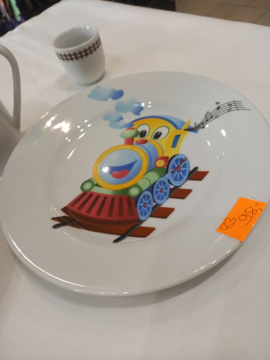 Dziecięcy zestaw śniadaniowy ciuchcia 1/5