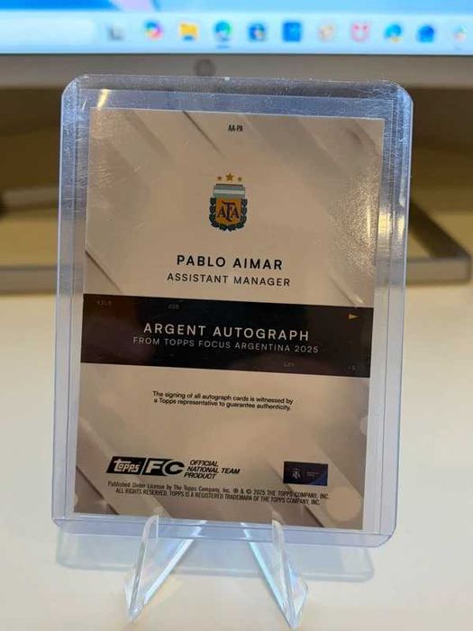 Pablo Aimar auto /99 Argentina Topps Focus 2025