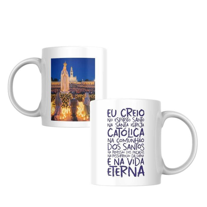 Caneca Religiosa Fe e Devocao -Catolicos