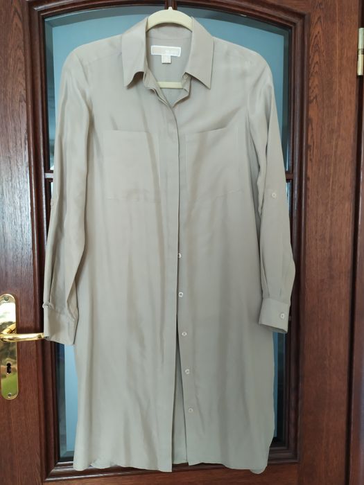 Michael Kors 100% Silk Safari sukienka koszula xs s
