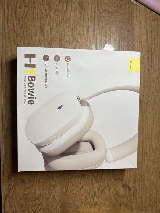 Наушники Baseus Bowie H1 Noise-Cancelling Wireless Headphones Creamy