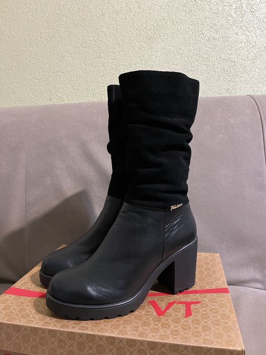 РОЗПРОДАЖ Черевики зимові на овчині шкіряні замшеві