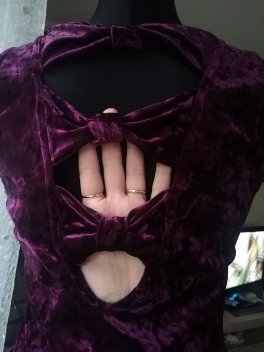 Dłuższa bluzka tunika z ozdobnymi kokardkami New Look r. 44 40 42