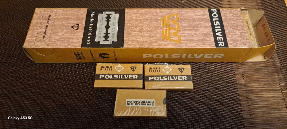 Żyletki POLSILVER - producent Wizamet  okres PRL