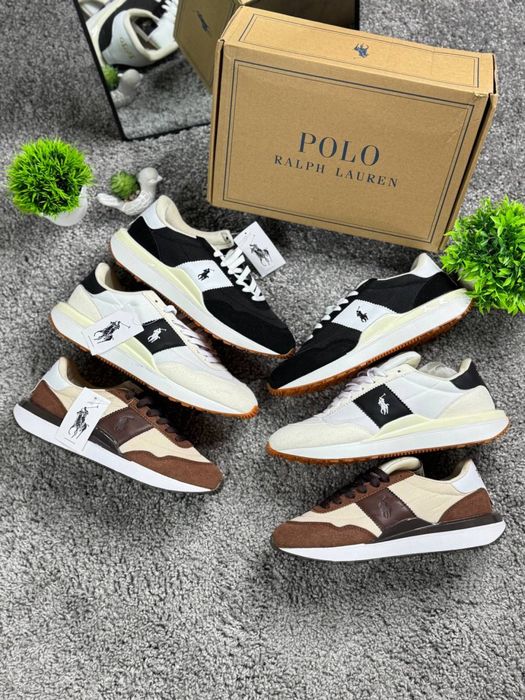 Кроссовки Polo Ralph Lauren черные мужские кеды Поло Ральф Лоурен белые кожанные | Кросівки чоловічі Поло Ральф Лоурен чорні кеди Polo Ralph Lauren