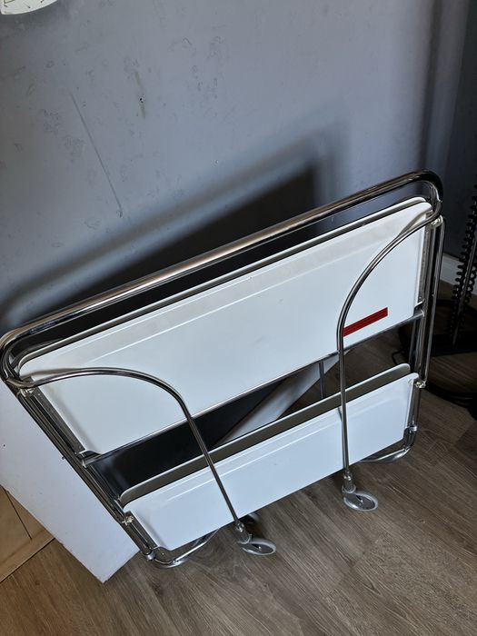 Barek na kółkach stolik pomocniczy vintage design lata 70 80