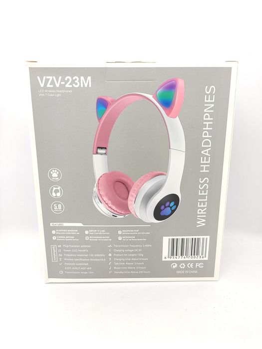 Беспроводные наушники VZV-23М с кошачьими ушками LED подсветкой