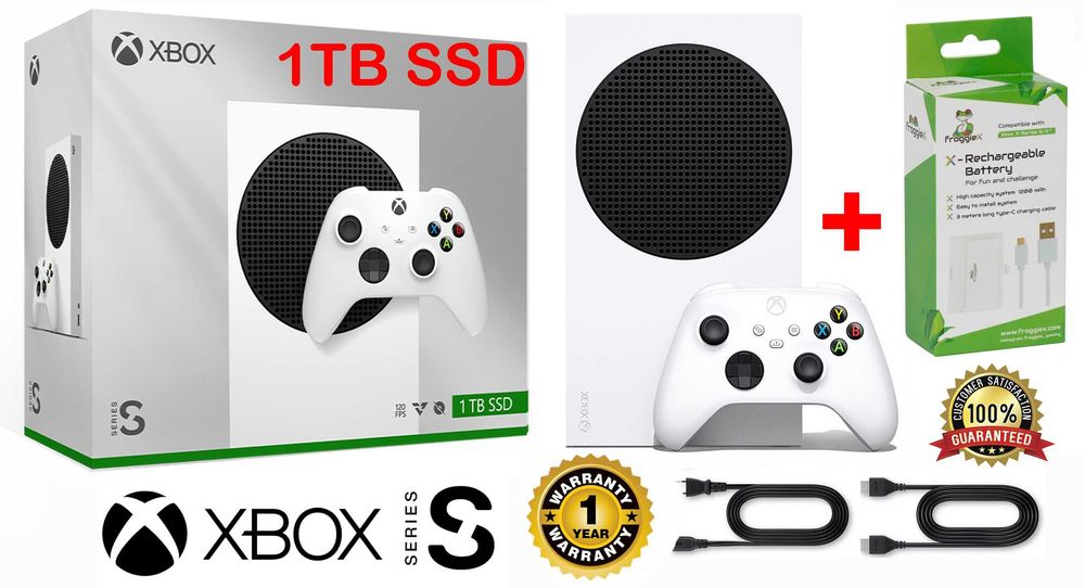 Xbox Series S 1TB + pad + nowy play charge + hdmi + ROK Gwarancji