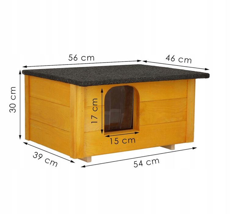 Buda Budka Domek Dla Kota Psa Otwierany Dach Ocieplana Na Zimę Duża