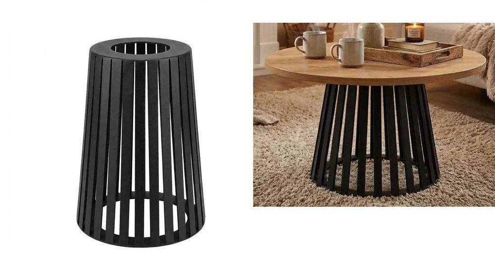 Nogi metalowe,metalowa,lamelowa podstawa stolika kawowego, styl loft