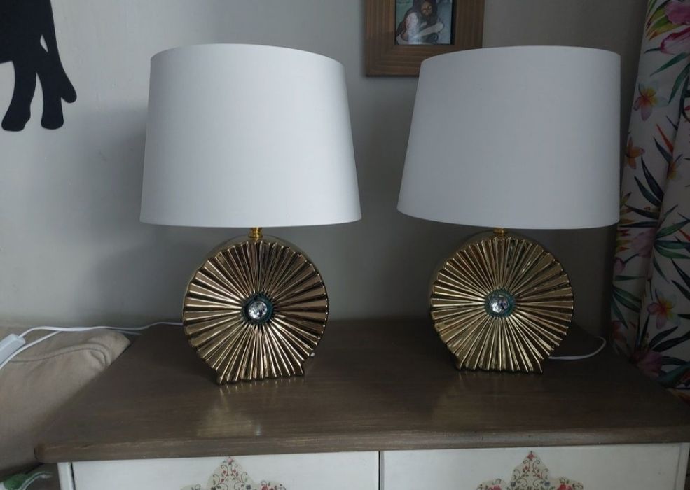 Lampki nocne 2 szt.  lampa złota glamour