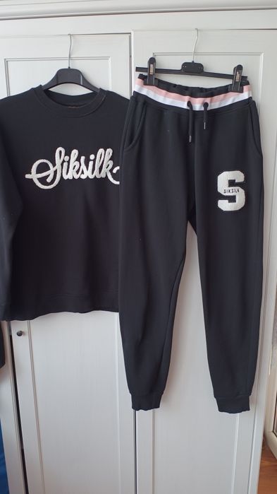 Siksilk dresy dres kompletne czarny S