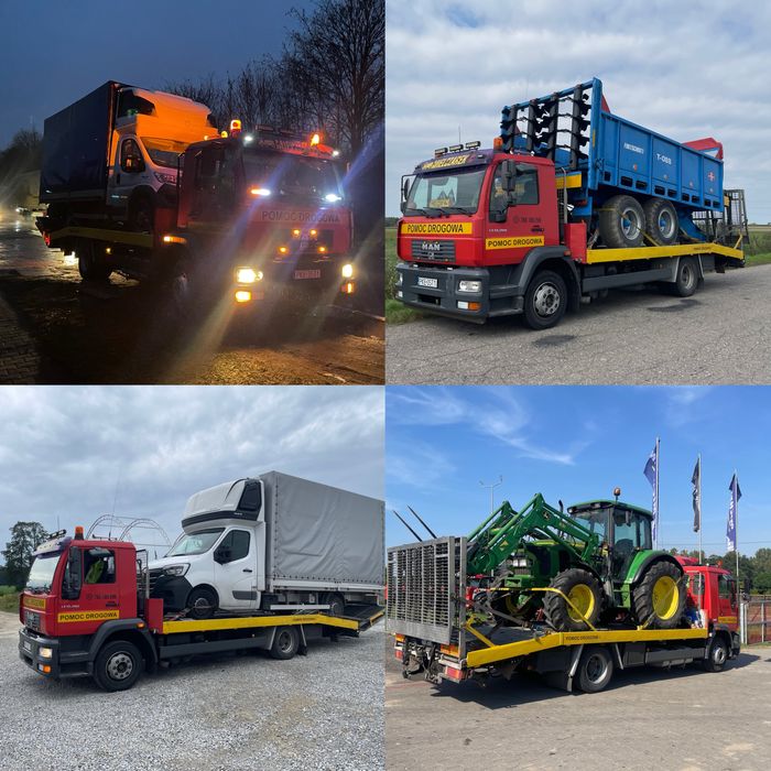 usługi transportowe pomoc drogowa 24h osobowe ciężarowe laweta Parking