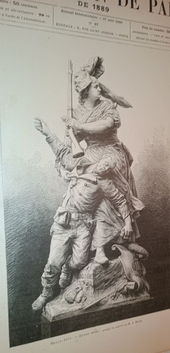 Antigo jornal l'exposition de Paris de 1889