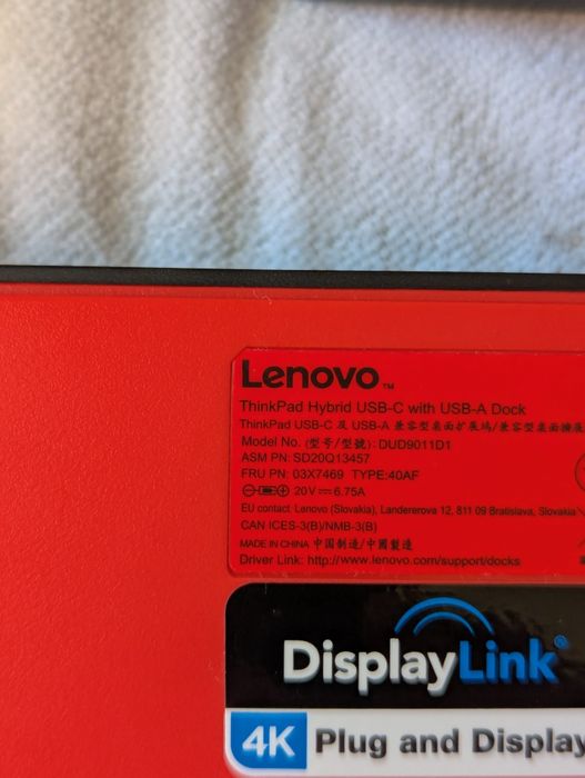 Док станція Lenovo ThinkPad DUD9011D1, Dock station