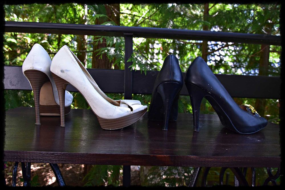 2 pary używanych szpilek, BERSHKA: 39, obcas: 12,5 cm, EVENTO: 39, obcas 11,5 cm