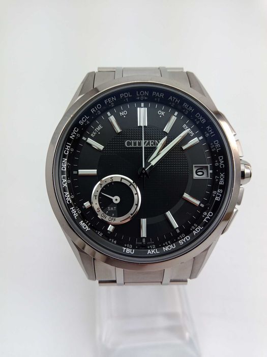 Часы Citizen GPS Attesa CC3010-51E Eco-Drive вечник, титан, сапфир, синхронизация со спутником