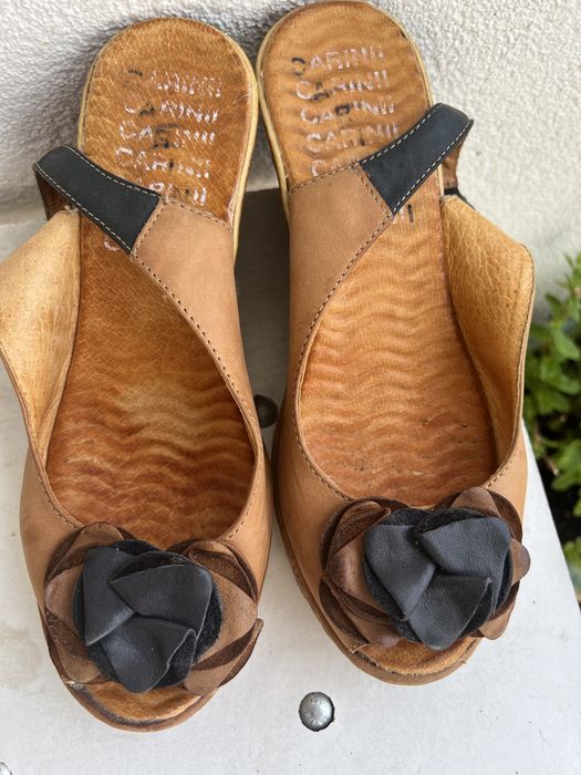 Buty ze skóry r. 36 na koturnie malo uzywane