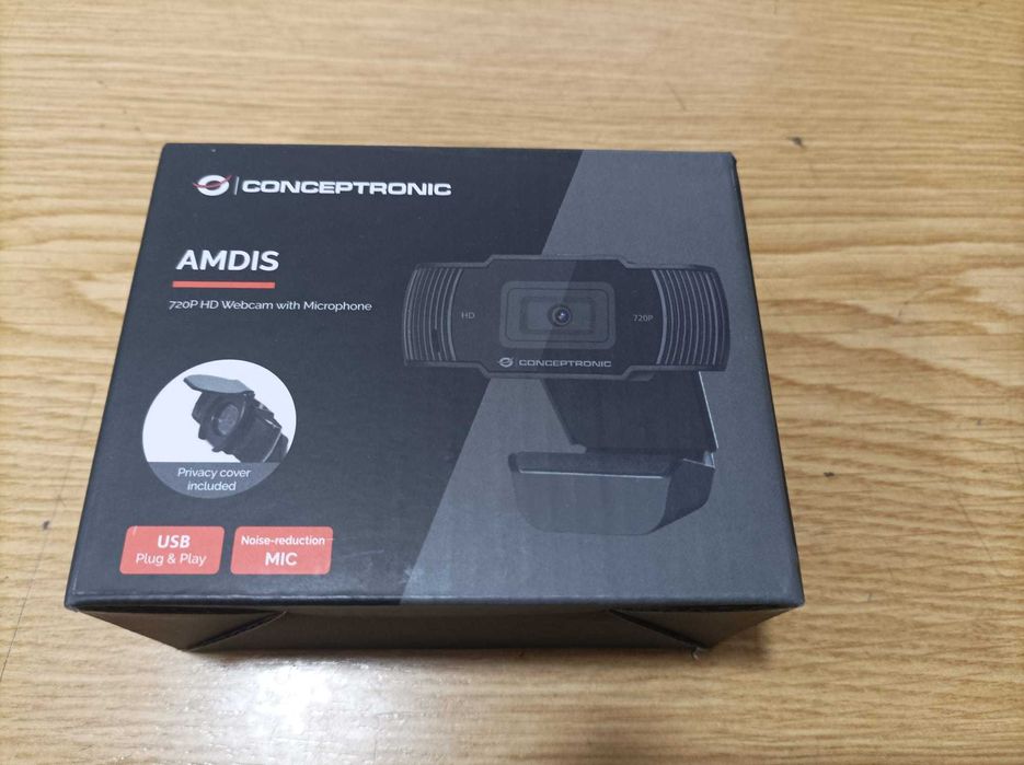 Webcam CONCEPTRONIC Amdis03B 720HD USB 2.0 Preto