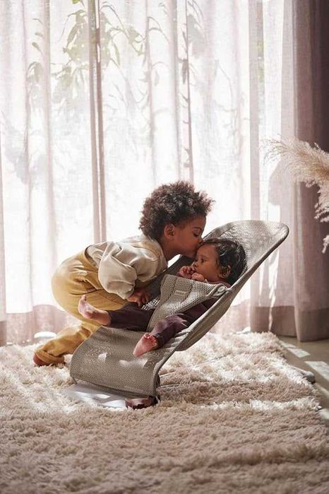 BabyBjörn Hamaca Bliss, Malha, Cinza areia