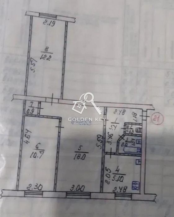 Продаж 3 кімнатної квартири по пр-т Поштовому