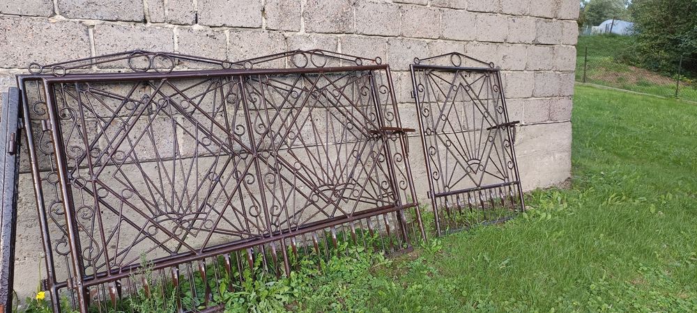 Brama z bramką brązowe