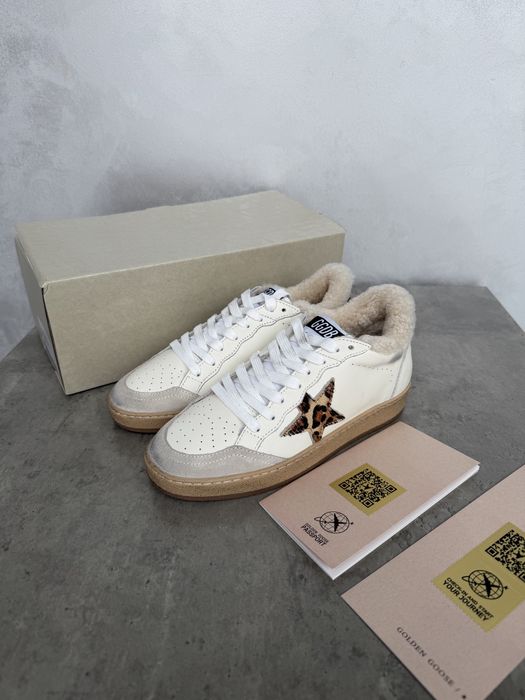 Кросівки golden goose кеди хутро