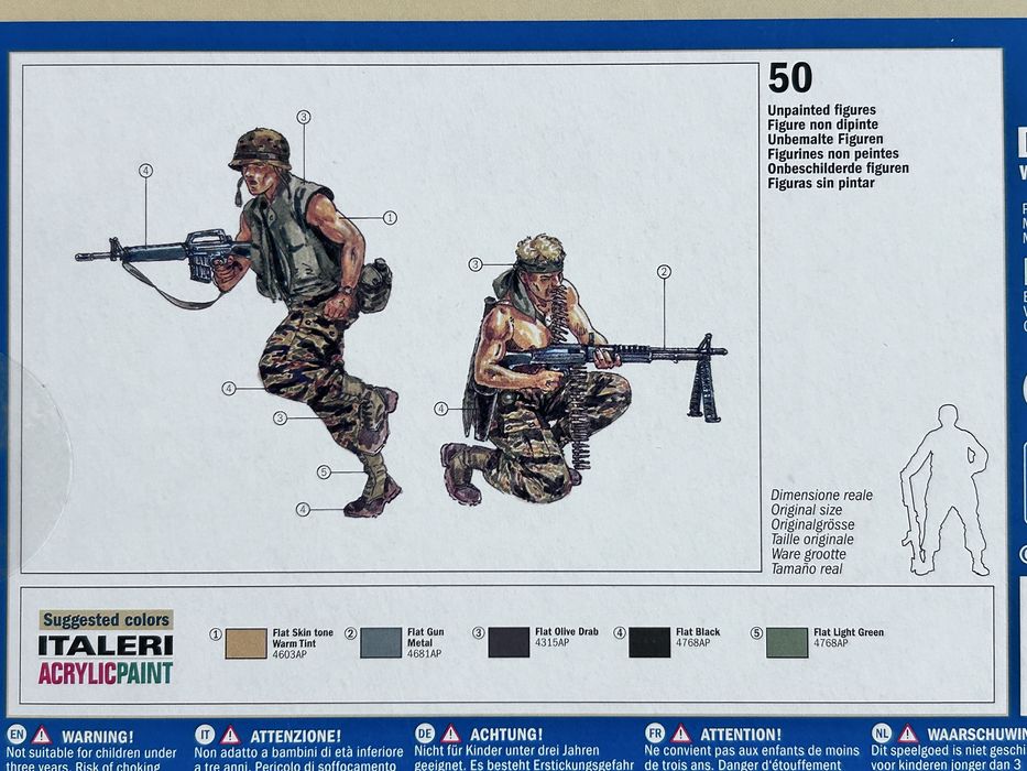 Figurki żołnierze amerykańscy Vietnam War model Italeri 6078