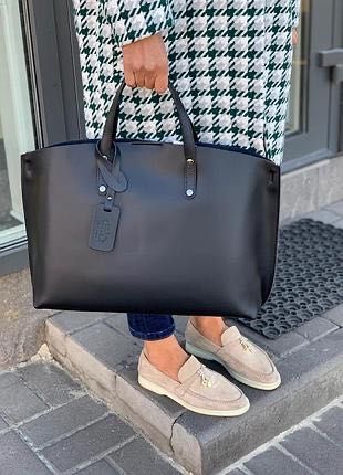 Сумка шопер жіноча шкіряна велика італія