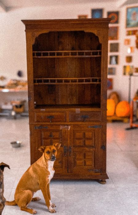 Móvel em madeira — estilo rústico / vintage excelente estado