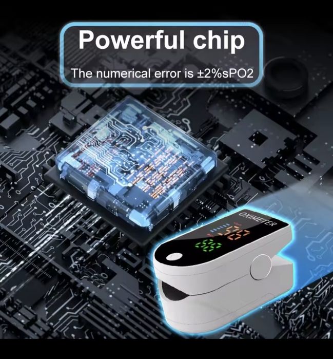 Oximetro de dedo com bolsa de armazenamento