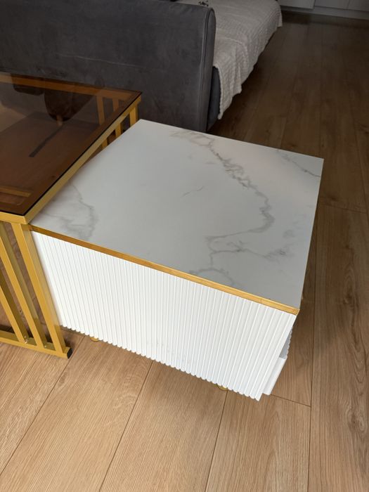 Stylowa szafka nocna / stolik glamour 2w1