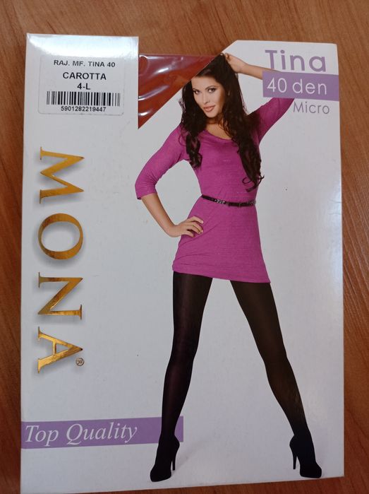 Mona Tina 40 den rozmiar 4-L rajstopy 3 szt.